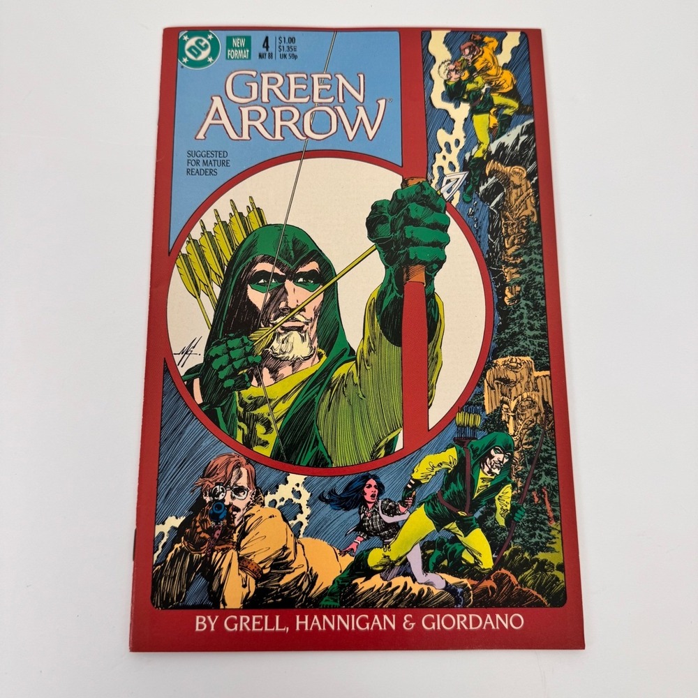 DC Comics Green Arrow Issue 4 May 1988 Red Vintage Copper Age w/Board & Bag